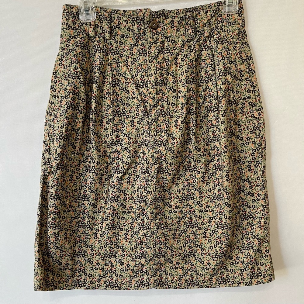 Vtg White Stag Floral High Rise Skirt